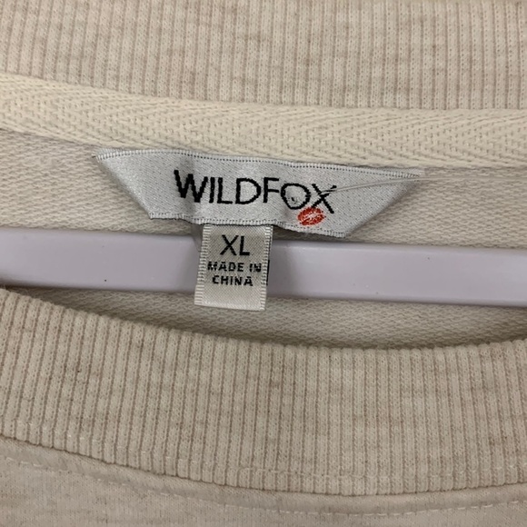 Wildfox Baby Pink Leopard Print Lips Oversized Sweater Size XL NWOT - Picture 4 of 6